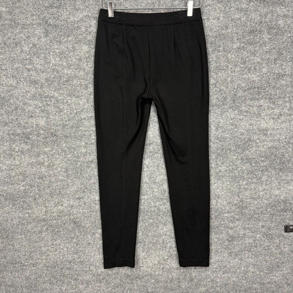 Talbots Pants Womens Small Black Knit Skinny Ankle Pull On Elastic Waist Stretch - Picture 4 of 14
